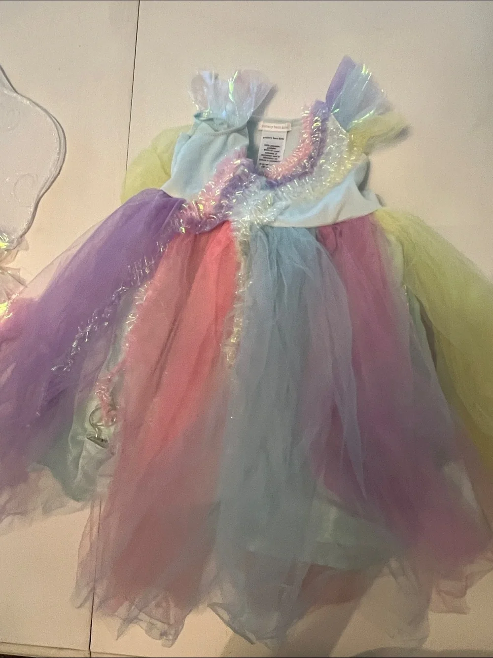 Pottery barn kids rainbow fairy costume light up 4-6
